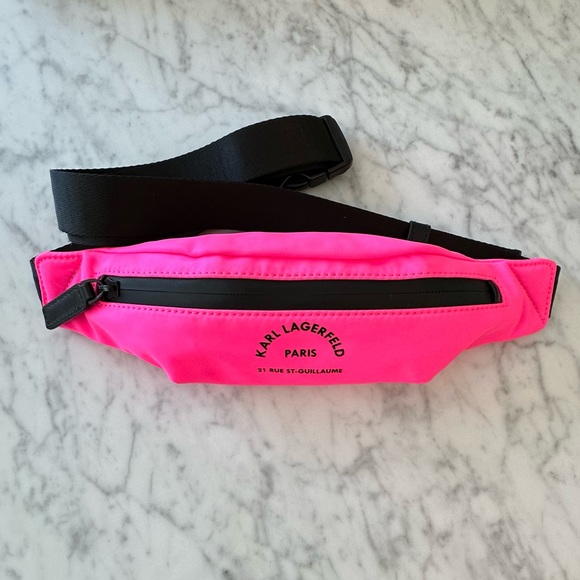 KARL LAGERFELD
Rue St Guillaume Small Fanny Bag Belt Bag NEON PINK - Picture 4 of 13
